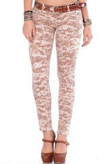 CBW-0521 Jeans Rectos Camuflados para Mujer