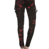 WD385 women Slim-Fit jeans with casual biker elements