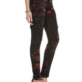 WD385 women Slim-Fit jeans with casual biker elements