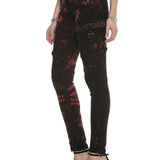 WD385 women Slim-Fit jeans with casual biker elements