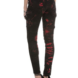 WD385 women Slim-Fit jeans with casual biker elements