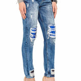 WD305 Damen Röhrenjeans mit Boyfriend-Cut