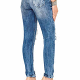 WD305 Damen Röhrenjeans mit Boyfriend-Cut