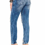 WD305 Damen Röhrenjeans mit Boyfriend-Cut