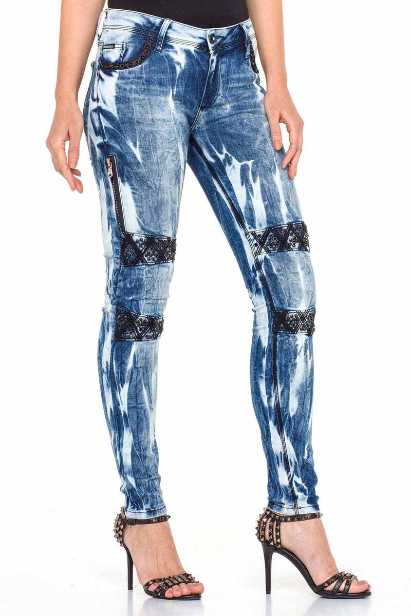 WD368 Rohrenjeans femminile con ricamo alla moda