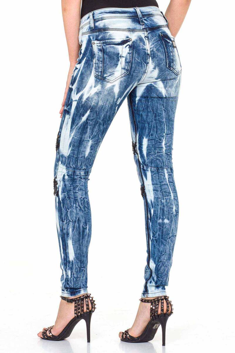 WD368 Rohrenjeans femminile con ricamo alla moda