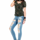 WD326 jeansy damskie