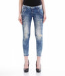 WD225 Women Slim-Fit Jeans con efectos usados