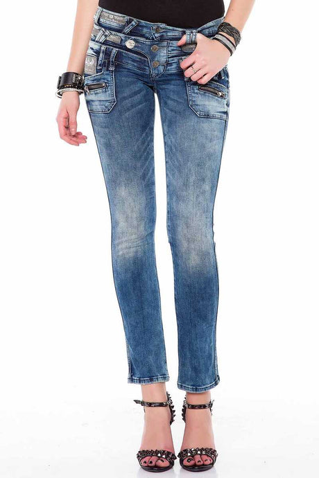 WD345 Jeans delgados para mujeres con paquete triple