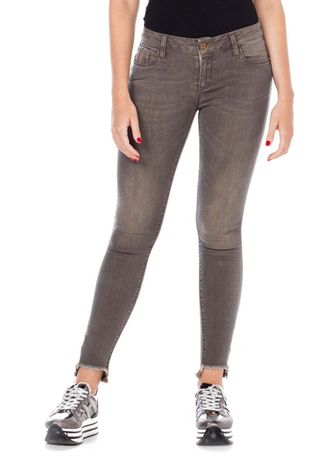 WD355 Jeans confortables pour femmes en optique lavée-out