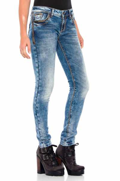 WD380 Damen Slim-Fit-Jeans in bequemem Slim Fit-Schnitt