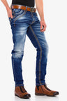 CD350 Heren comfortabele jeans in stijlvolle vernietigde look