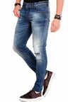 CD475 Jeans confortable pour hommes look destroyed slim fit