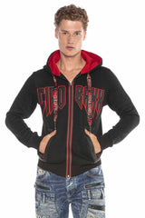 CL415 Herren Sweatjacke mit modischem Markenprint