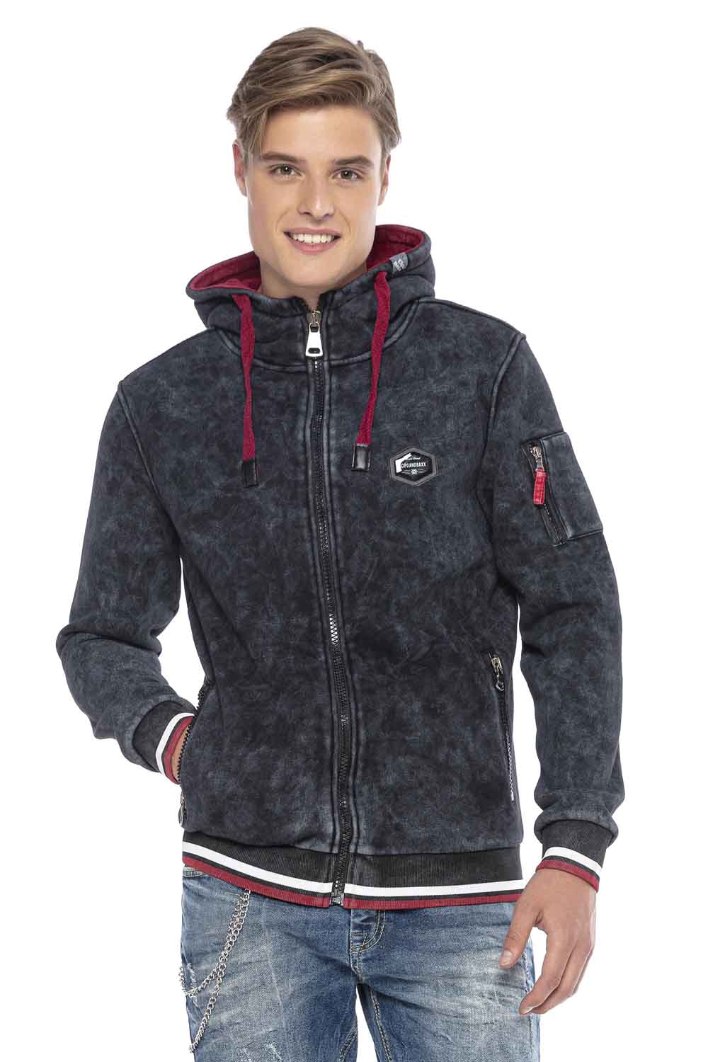 CL418 SUDADERA CON CAPUCHA PARA HOMBRE