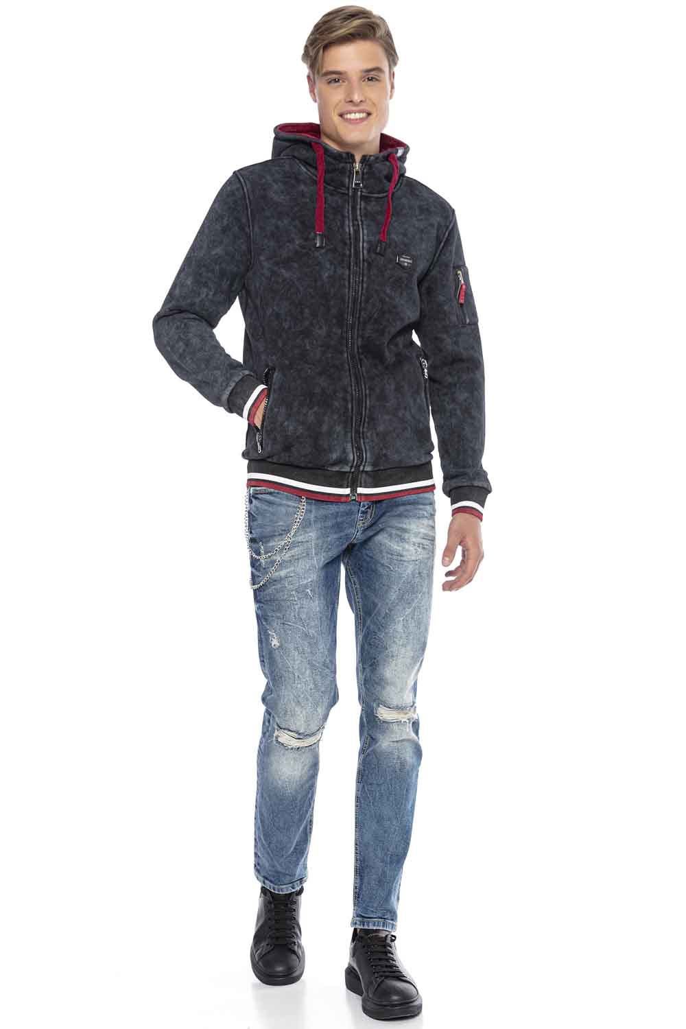 CL418 SUDADERA CON CAPUCHA PARA HOMBRE
