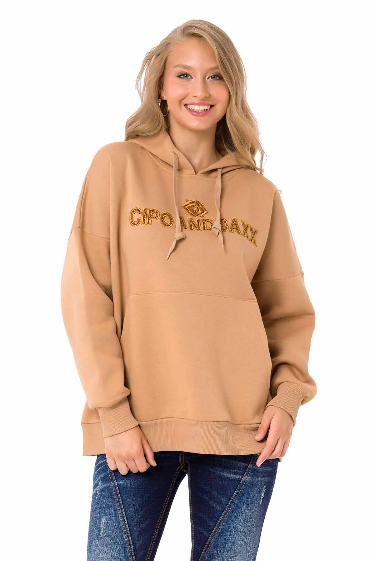 WL334 Sudadera con capucha y bordado para Mujer