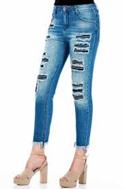 WD304 Mujeres jeans cómodas con un aspecto recortado especial