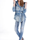 WJ117 Veste en jean dans un design à deux roches