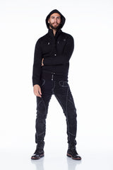 CJ137 Chaqueta negra para Hombre