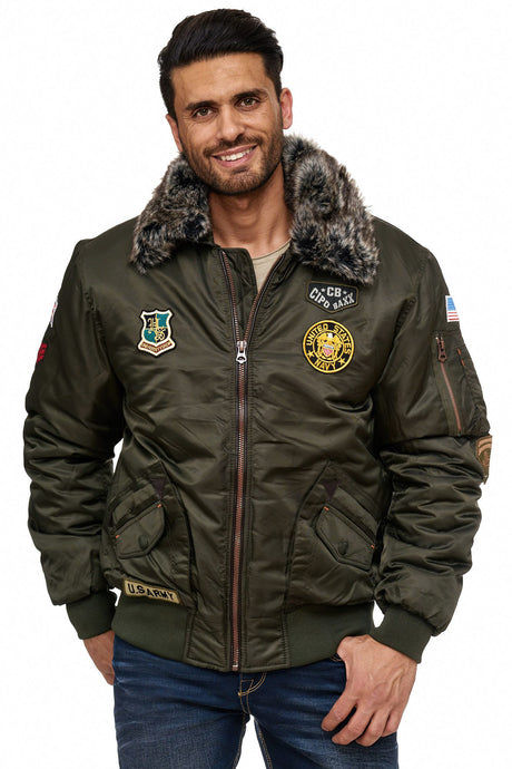 CM108 chaqueta de invierno para hombres verde