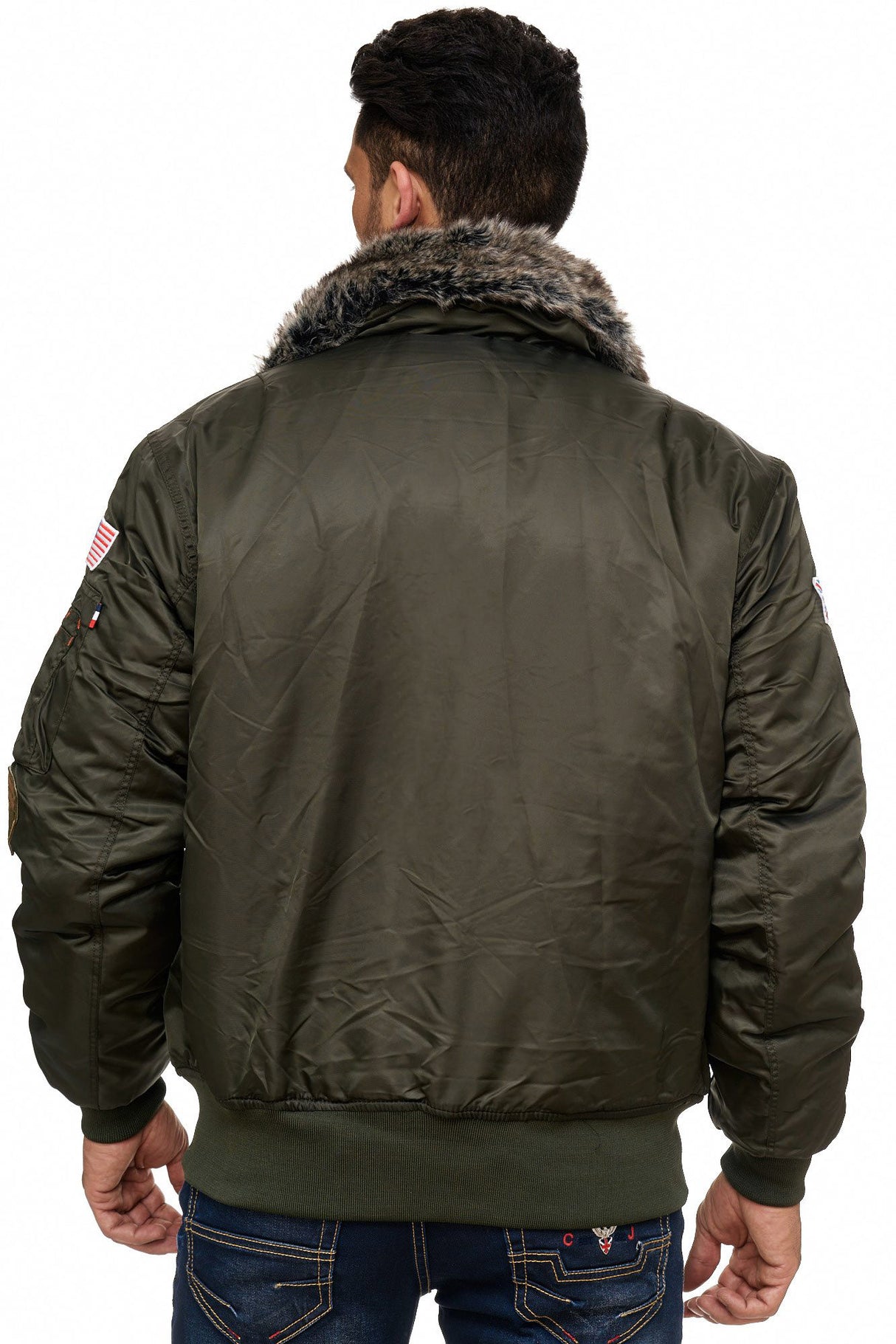 CM108 chaqueta de invierno para hombres verde
