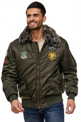 CM108 chaqueta de invierno para hombres verde