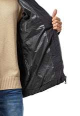 CM198 Men's winter jacket – Black | Long fit, warm padding & hood