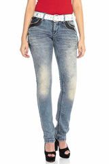WD421 Jeans Slim-Fit avec un rivet Stock