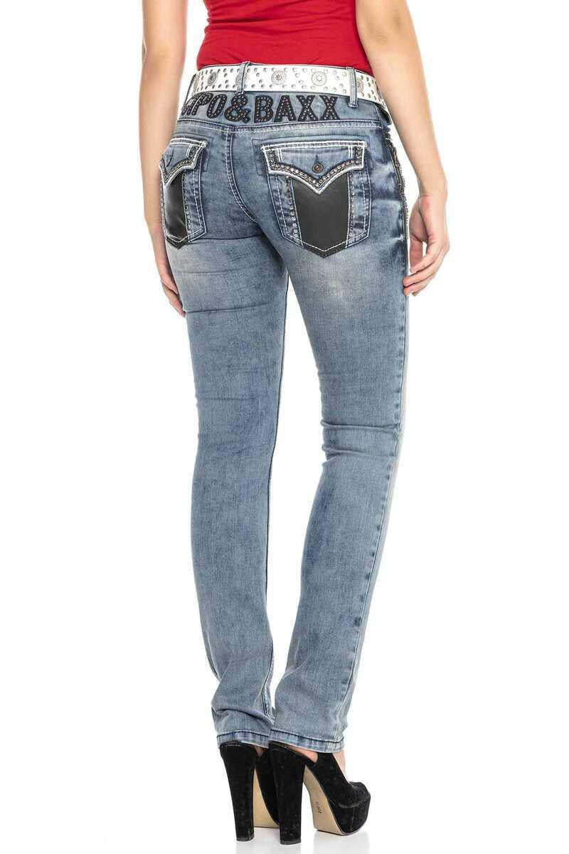 WD421 Jeans Slim-Fit avec un rivet Stock