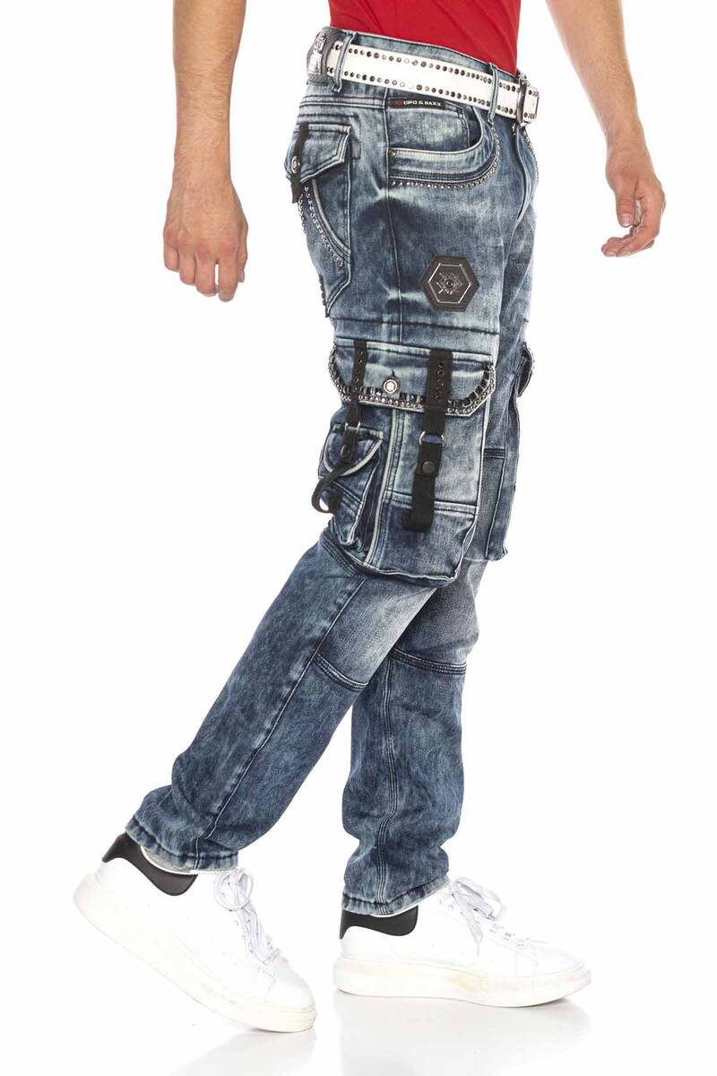 CD650 Men's Straight Fit jJans with cool Cargopockets