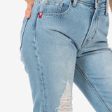  WD451 Jeans slim-fit desgastados para mujer