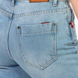  WD451 Jeans slim-fit desgastados para mujer
