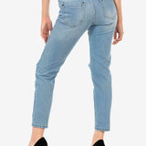  WD451 Jeans slim-fit desgastados para mujer