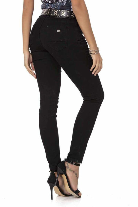 WD444 Femmes Slim-Fit Jeans dans une coupe slim-ajustement slipging