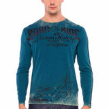 Cl349 Men Sweatshirt Oilblue Anthracite dans le look antique
