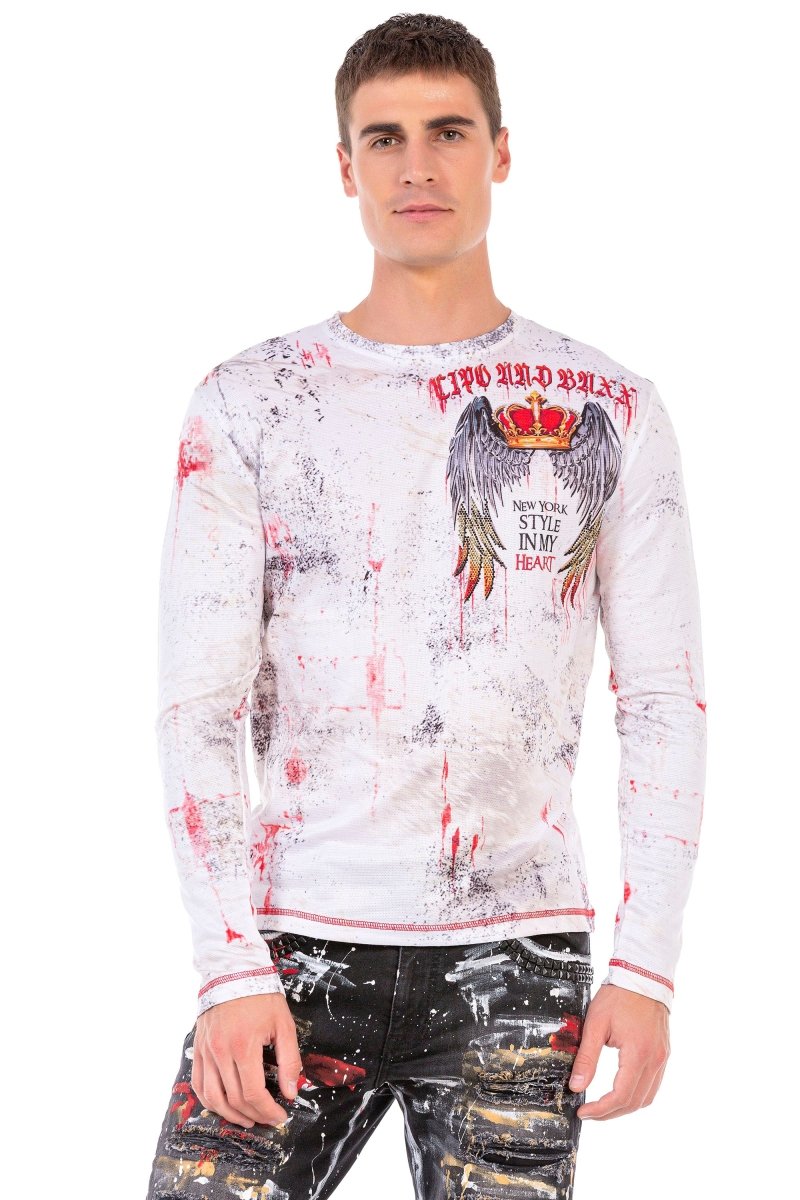 CL497 men's long -sleeved shirt with cool New York Styles