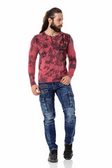 CL524 men's long-sleeved shirt with great all-over pattern