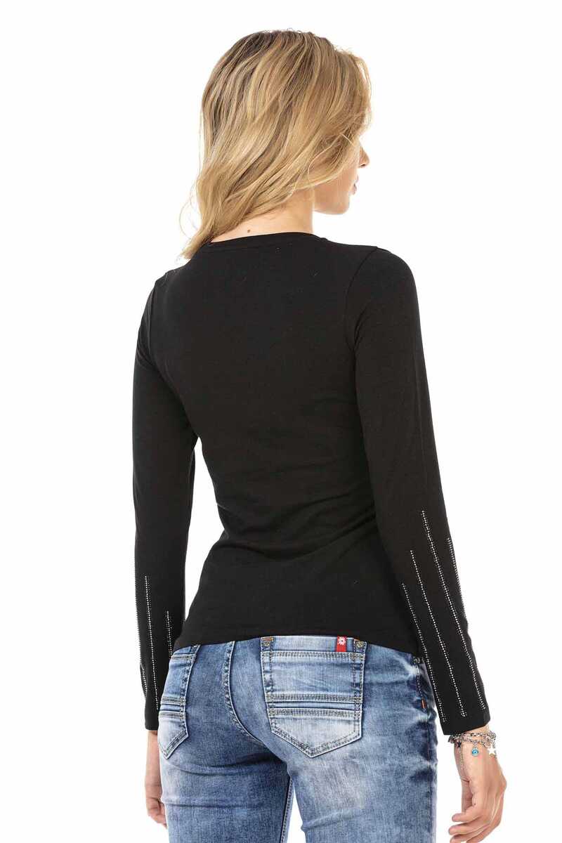 WL289 bluzka damska z modnym nadrukiem z przodu 