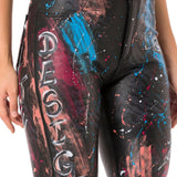 WD487 Damen Röhrenhose im trendigen Print-Design