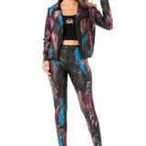 WD487 Damen Röhrenhose im trendigen Print-Design