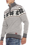 CP234 sweter męski zimowy z wzorem