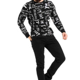 CP276 Men de tricoter un pull avec design de lettrage à la mode