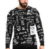 CP276 Men de tricoter un pull avec design de lettrage à la mode