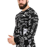 CP276 Men de tricoter un pull avec design de lettrage à la mode