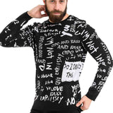 CP276 Men de tricoter un pull avec design de lettrage à la mode