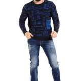 CP276 Men de tricoter un pull avec design de lettrage à la mode