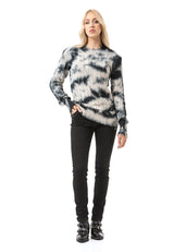 WP268 Damen Strickpullover – Pullover mit Tie-Dye Muster & Rippstruktur | Moderner Casual-Look für Alltag & Streetwear