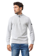 CP290 Sweat-shirt à col zippé pour homme – Le confort du coton rencontre le style sportif