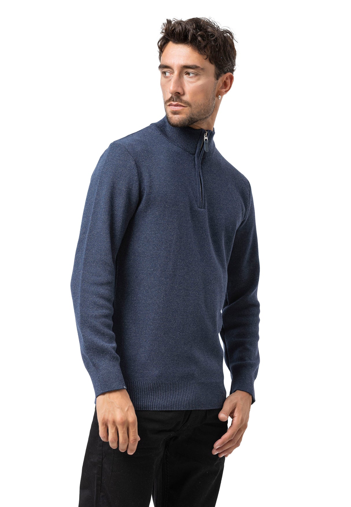 CP290 Sweat-shirt à col zippé pour homme – Le confort du coton rencontre le style sportif